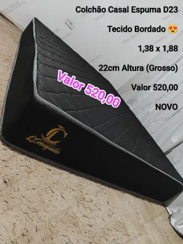 Colchão Casal Espuma D23 com 22cm espessura NOVO (ENTREGO)