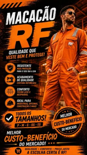 Vendo Macacão RF Laranja Padrão Offshore