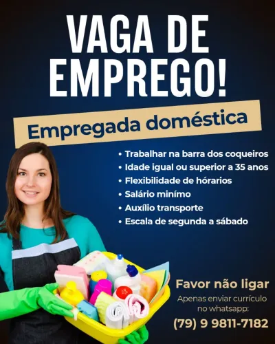 VAGA EMPREGO (FAVOR NÃO LIGAR NEM FALAR PELO CHAT OLX)