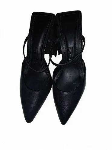 Mule Scarpin Preto Bico Fino Santa Lolla Original Tam 36 - Semi Novo<br><br>