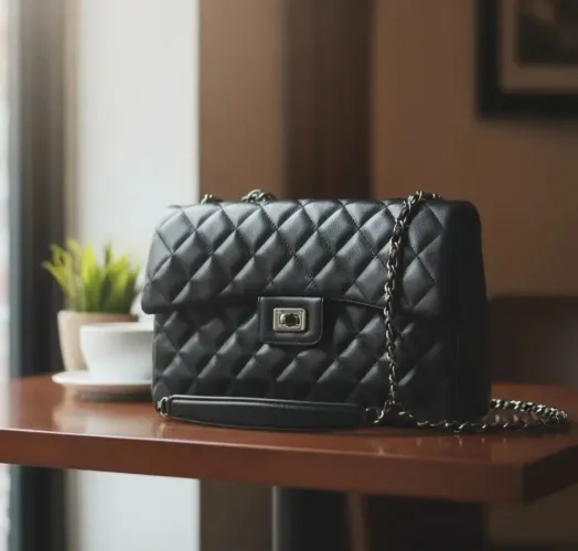Bolsa Preta Matelassê  Maria Milão