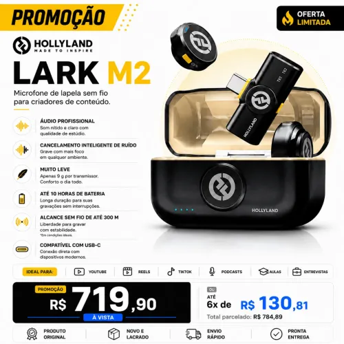 *NOVO* Hollyland Lark M2 LACRADO Pronto/Entrega