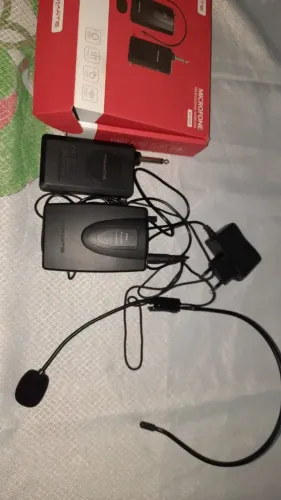 Microfone Headset De Cabeça Professor Palestra Culto C/ Rece Preto novinho na caixa