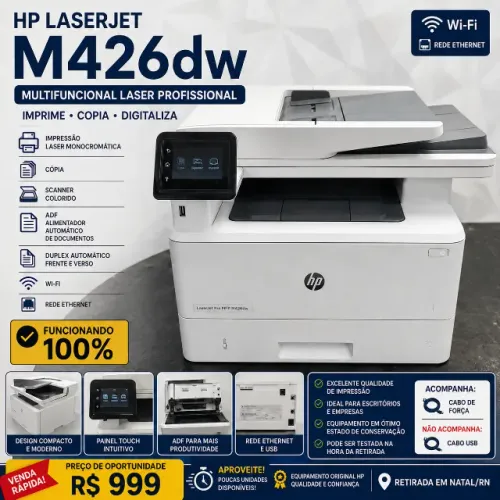 HP LaserJet Pro MFP M426dw Wi?Fi Rede Duplex Scanner ADF