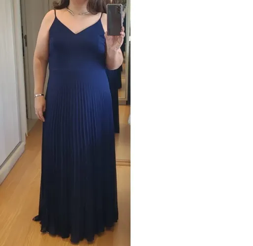 VESTIDO AZUL PARA FESTA TAM. 48