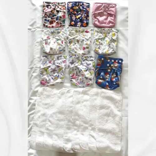 ? **Kit de Fraldas Femininas Ecológicas Happy Flute - Excelente Estado!**