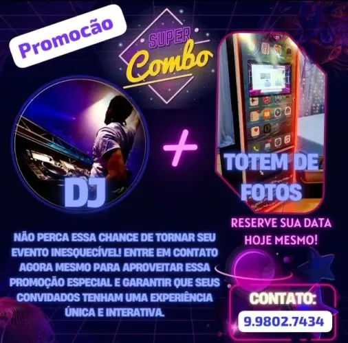 DJ SOM E TOTEM FOTOGRAFICO