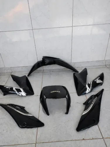 Kit Carenagem Honda NXR Bros 125 2009 Preto com Adesivos 