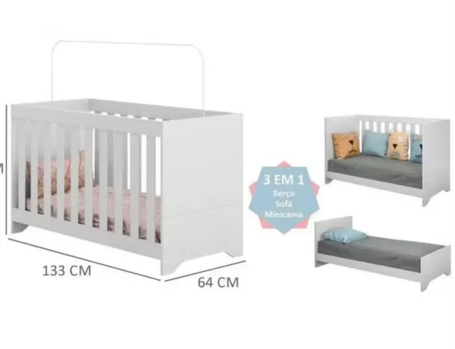 Berço Infantil com Colchão 