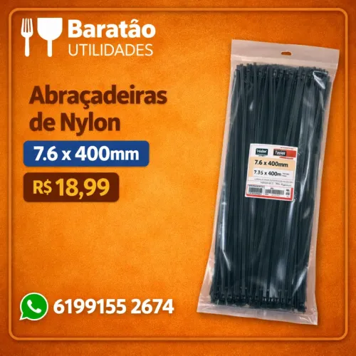 Abraçadeiras de Nylon 7.6x400mm