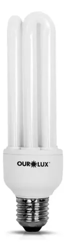 Lâmpada Ourolux Fluorescente Compacta 3U 15W 127V E27