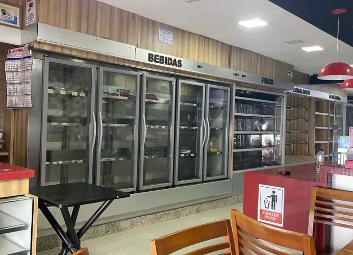 Refrigerador expositor de bebidas e laticínios 