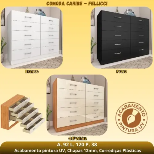 Cômoda caribe montagem grátis 