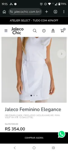 Jaleco elegante Jaleco Chiq 38 novo