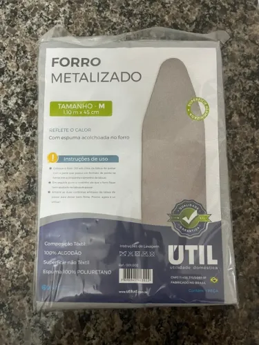 Forro Térmico (Capa) Metalizado para Tábua de Passar - Tamanho M (Novo)