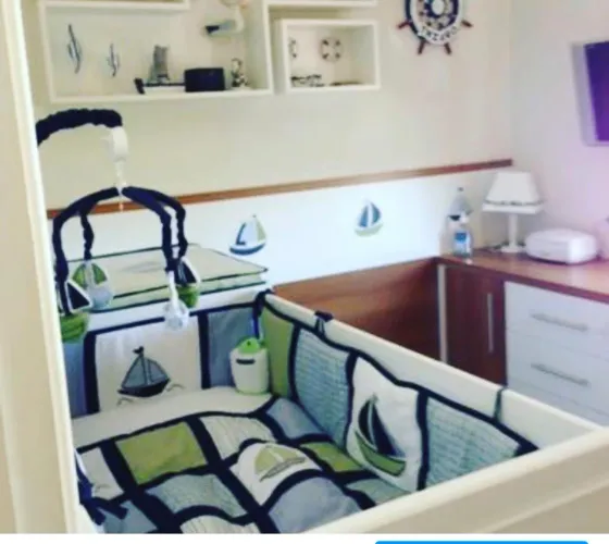 Kit berço Nautica Kids completo quarto bebe