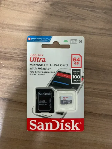 Cartão Memória Sandisk Ultra 64gb 100mb/s