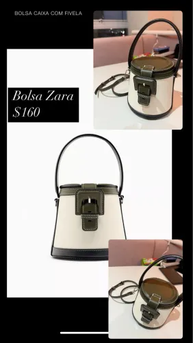 Bolsa caixa com fivela Zara