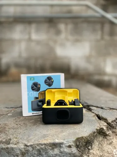 Microfone de Lapela Sem Fio J16 com Estojo de Carregamento Para iPhone