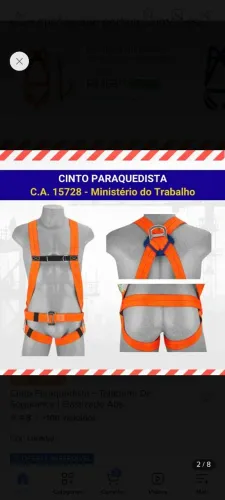 Cinturão paraquedista e talabaco