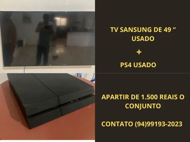 PS4 e TV de 49 POLEGADAS SAMSUNG