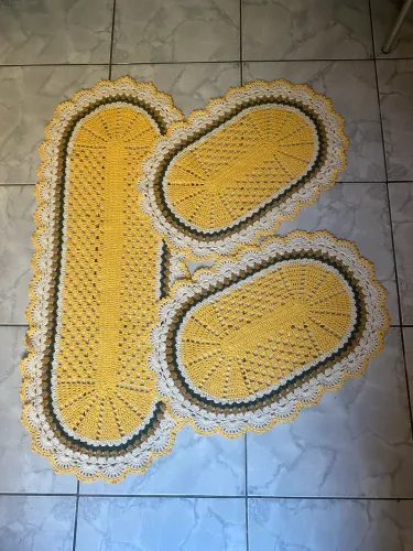 Kit passadeira tulipas amarelo