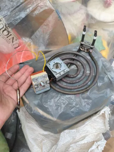 Módulo de botões e resistência de air fryer