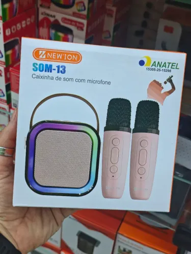 Caixinha de Som c/ Microfone - karaokê 