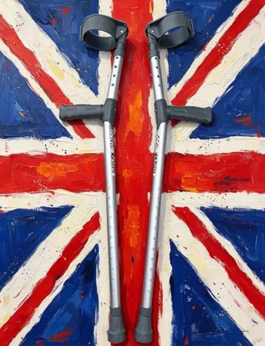 EXCELENTE Par de Muletas Articuladas trazidas da Inglaterra!!!