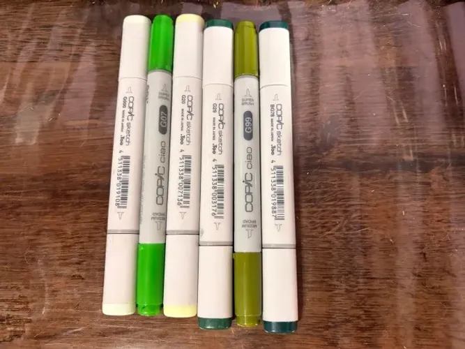 COPIC - VERDES - 6 CANETAS