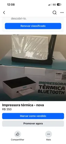 Impressora térmica nova