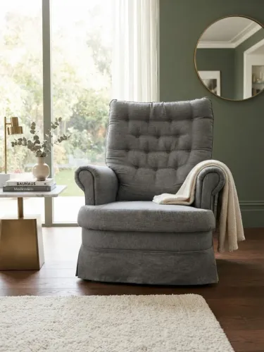 OPORTUNIDADE IMPERDÍVEL! Poltrona de Balanço e Giratória 360 - Conforto Absoluto