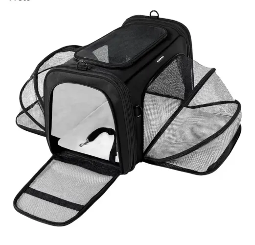 Bolsa Transporte Cão Gato Expansível Avião