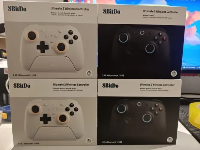 Controle Sem Fio 8BitDo Ultimate 2 2.4G 1000Hz Dock RGB Hall Effect PC Android