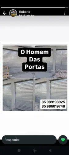 Conserto de portas de enrolar manual e automática