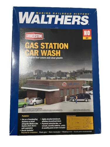 Posto de Gasolina com Car Wash HO Walthers nao Frateschi