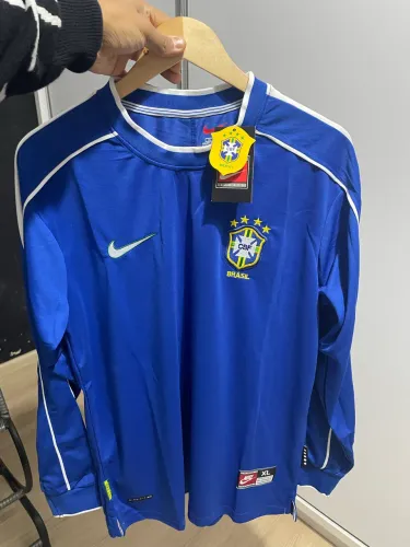 camisa nike seleção brasileira 1998 manga longa gg