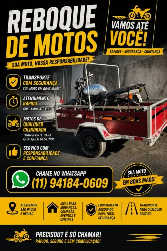 Reboque de Motos - SÓ CHAMAR