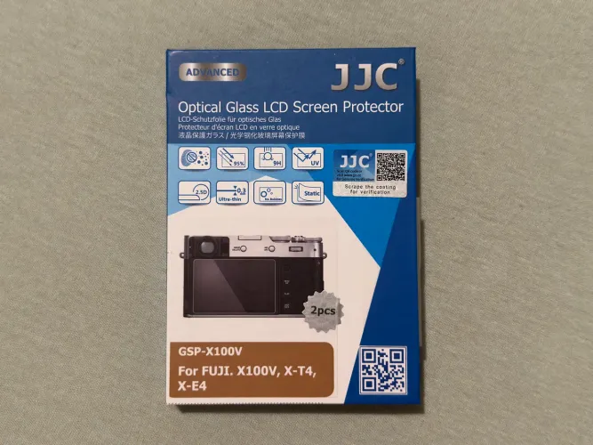 Pelicula de vidro JJC para Fujifilm X100VI, X100V, X-T4 e X-E4