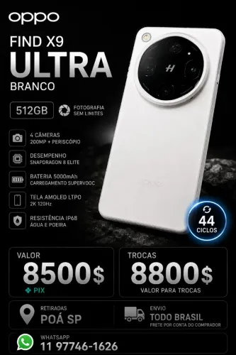 Oppo Find x9 ultra Branco 512 GB Novo