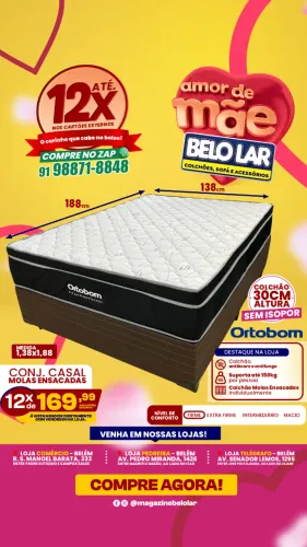Cama Casal Molas Ensacadas Ortobom 