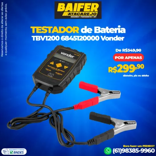 Testador de Bateria TBV1200 6845120000 Vonder