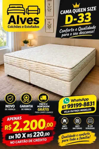 Cama Queen densidade D-33 Novo oferta especial