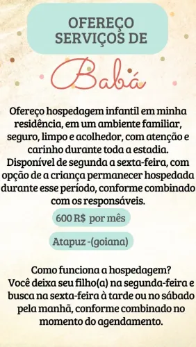 Hospedagem infantil