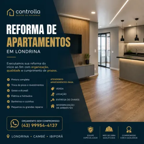 PRECISA REFORMAR SEU APARTAMENTO?