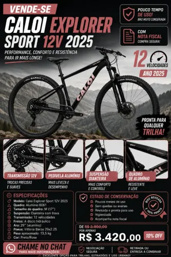 Bicicleta caloi explorer sport , 12 V , tamanho M