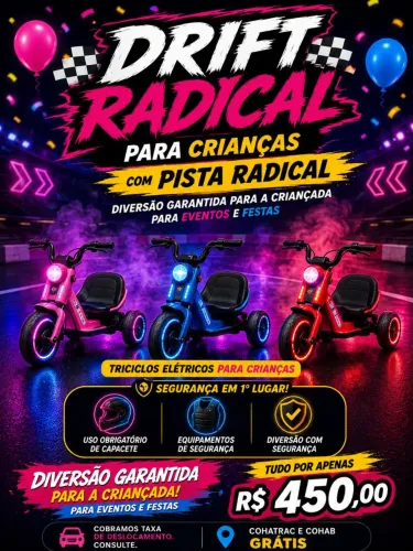 Drift Radical [festas e eventos] Diversão garantida para criançada! 