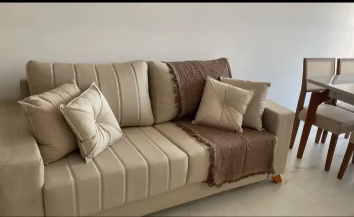 Sofá casa blanca bege fixo 1.90m