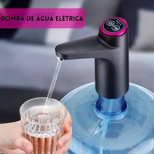 Dispenser Bomba Elétrica Galão Água Recarregável Luxo Touch - R$ 49,99