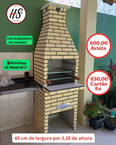Churrasqueira 65cm de largura